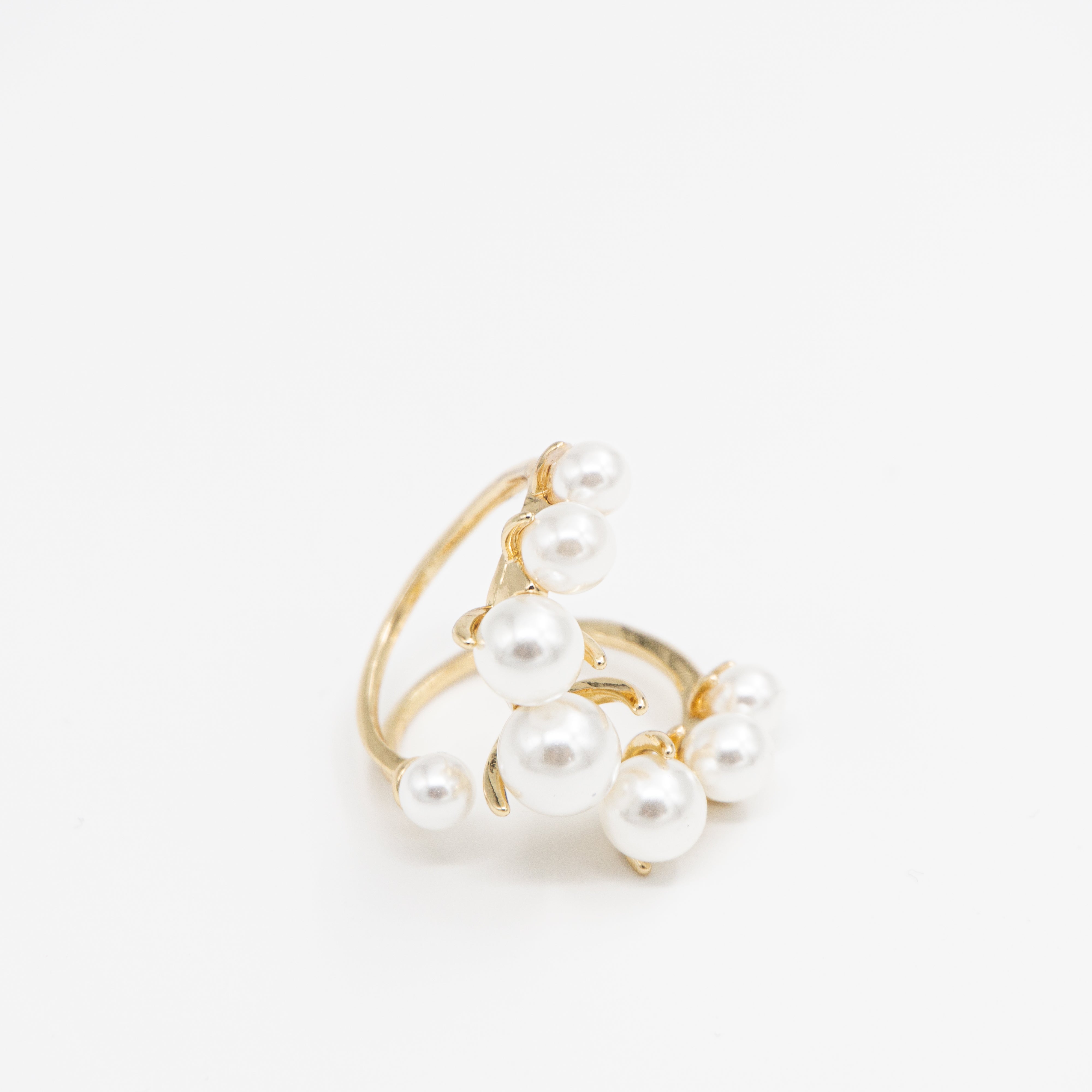 Pearl Moon Beaded Ring