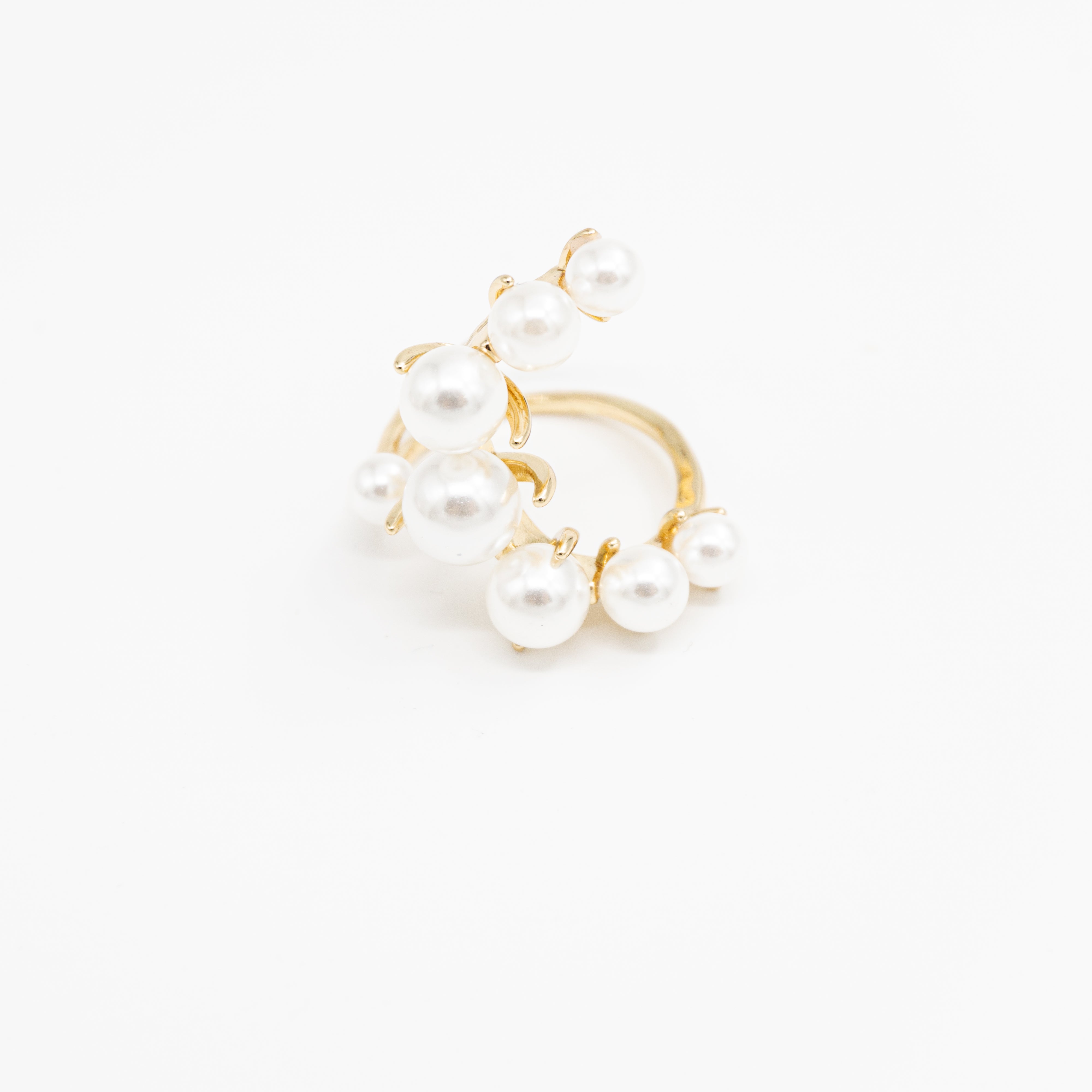 Pearl Moon Beaded Ring